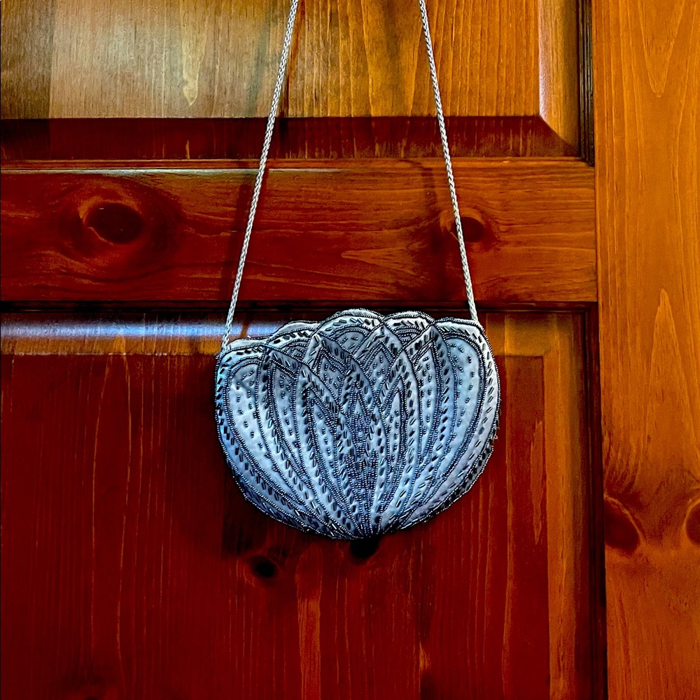 Magid Silver/Grey Evening Purse